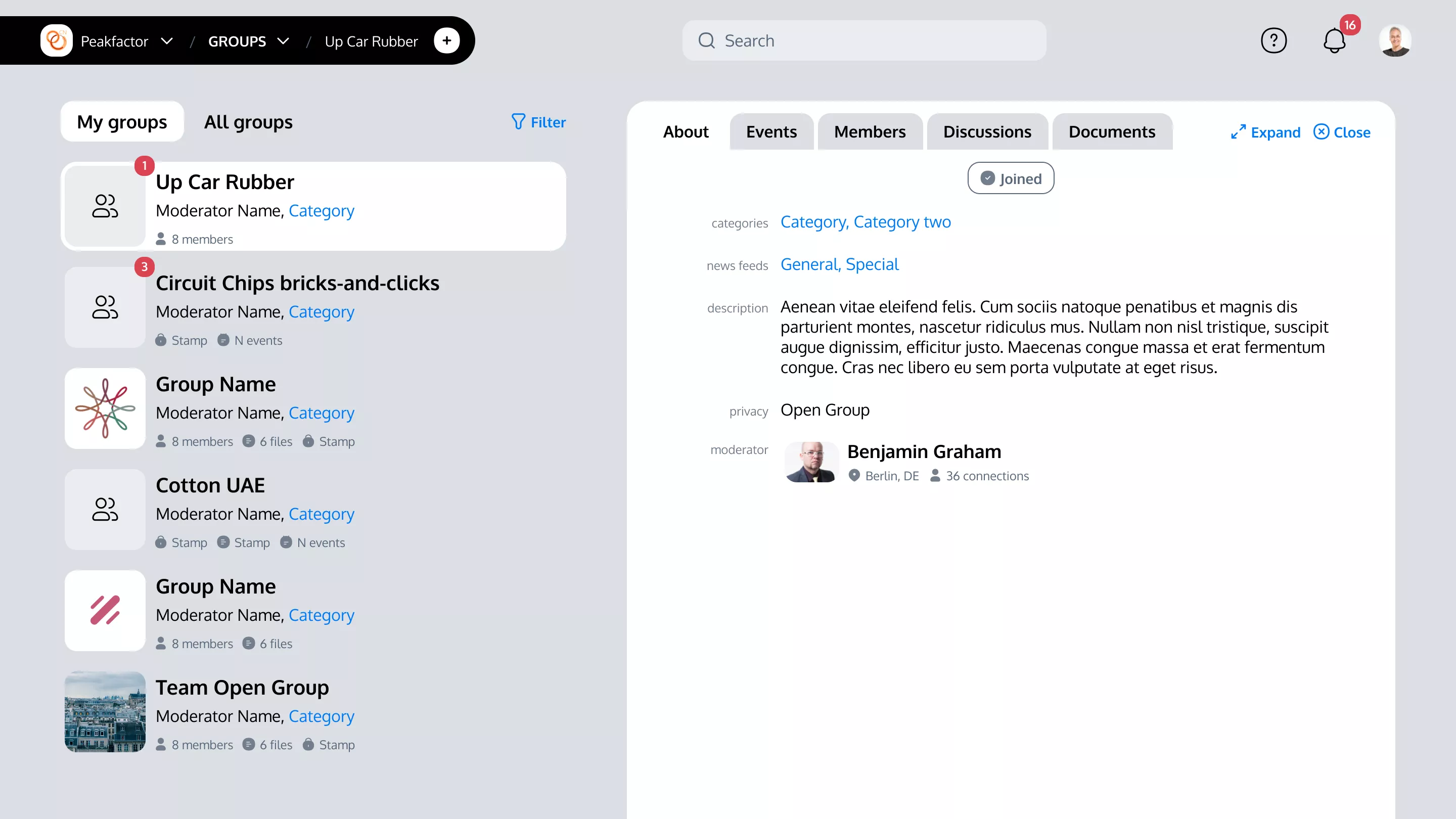 anyRM group details screen