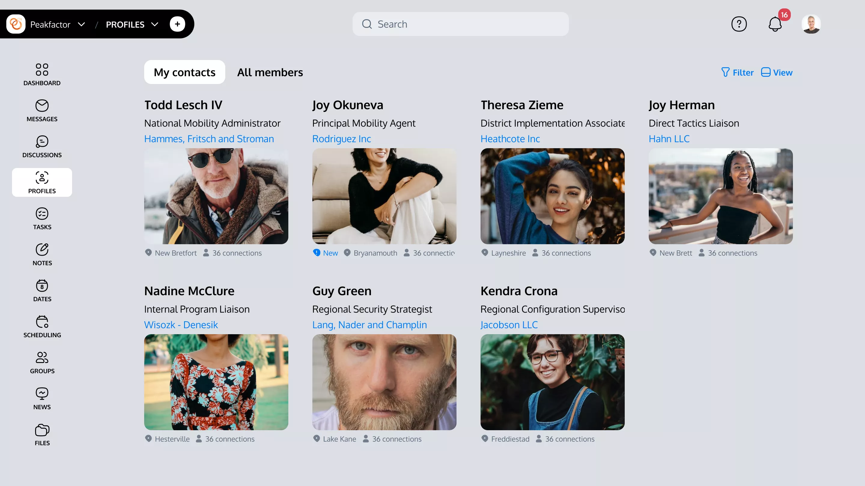 anyRM profiles screen