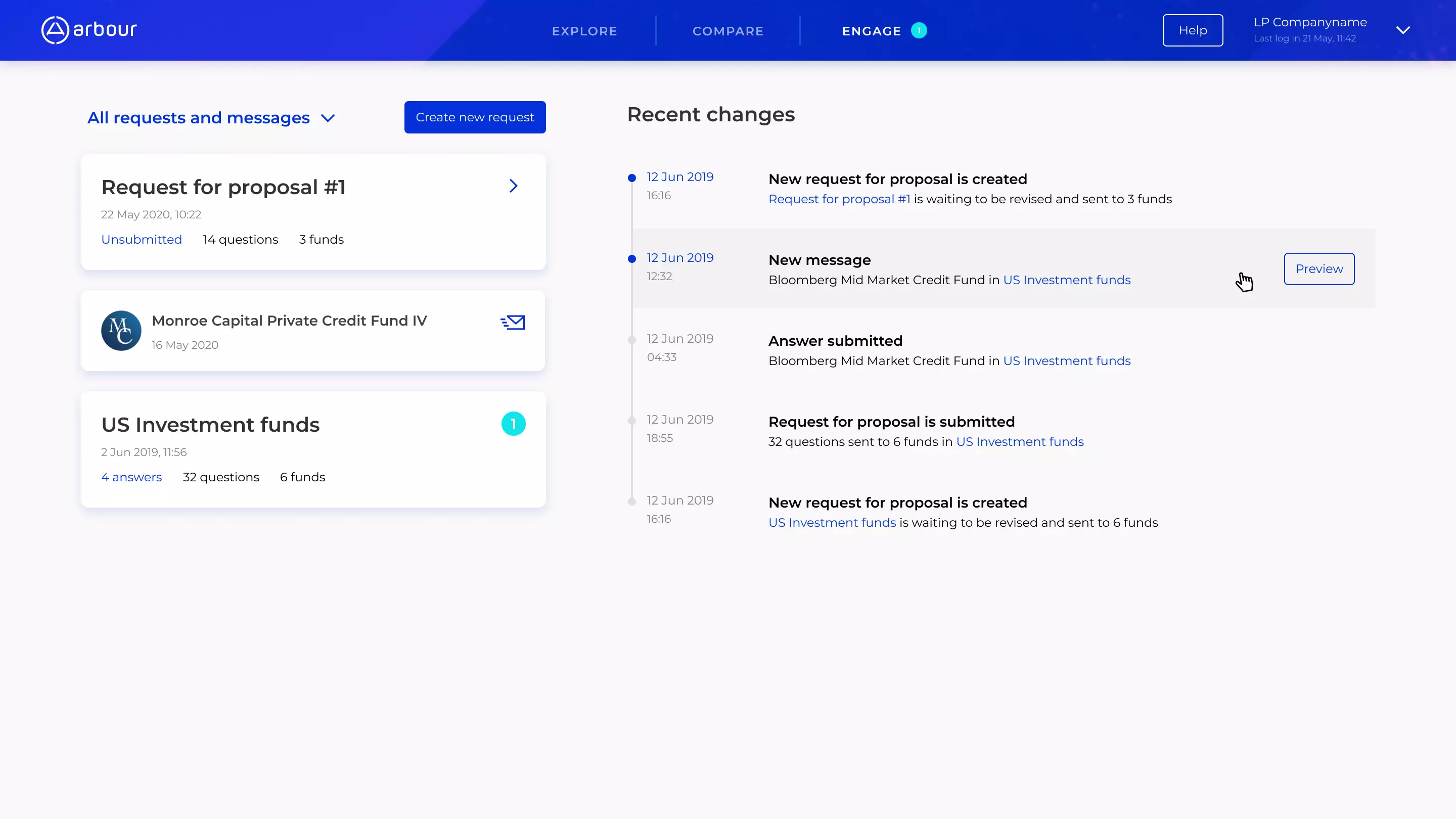 Engagement area for Local Partner user
