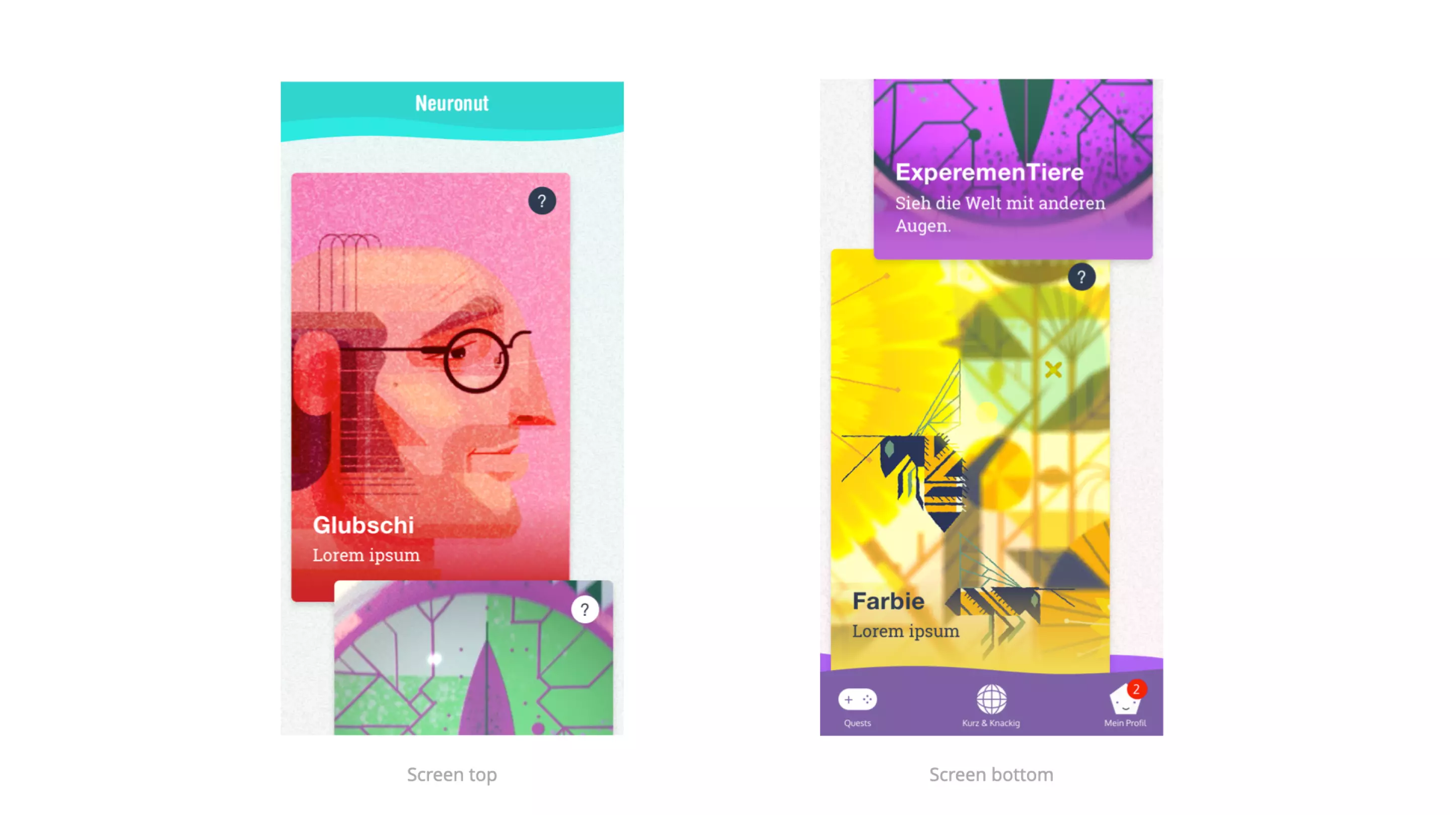 NeuroNut Fantastic Leaf concept home screen