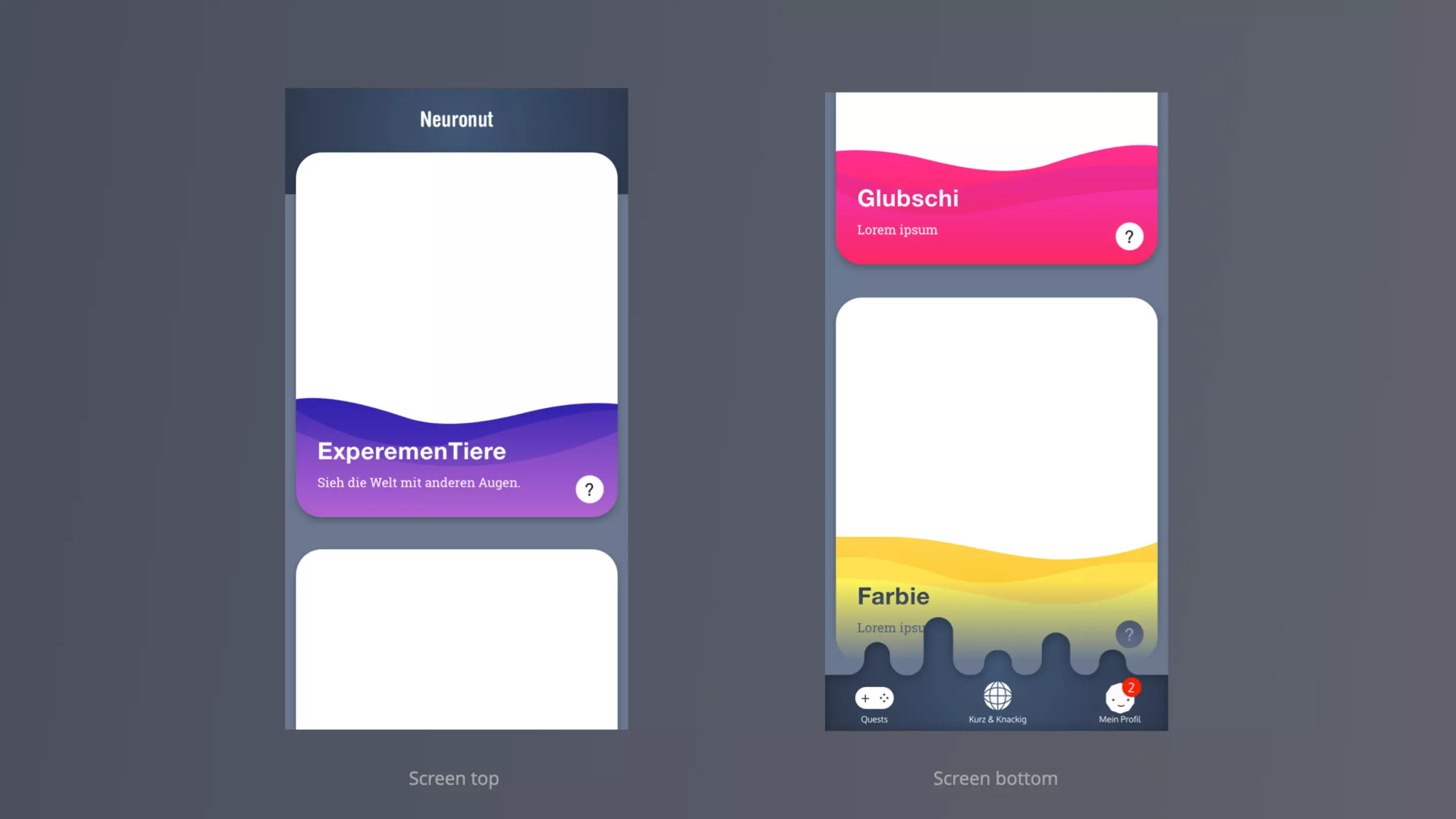 NewroNut Tranquil Lab concept home screen