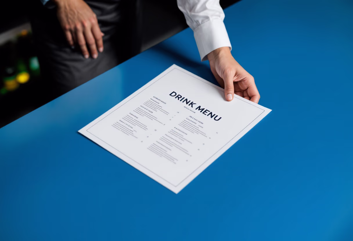 image of popular drink menu (for a bars & pub)