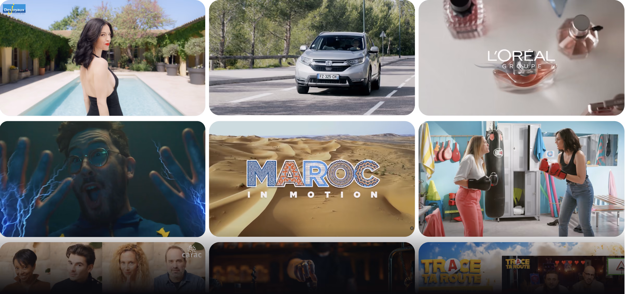 caroussel of video