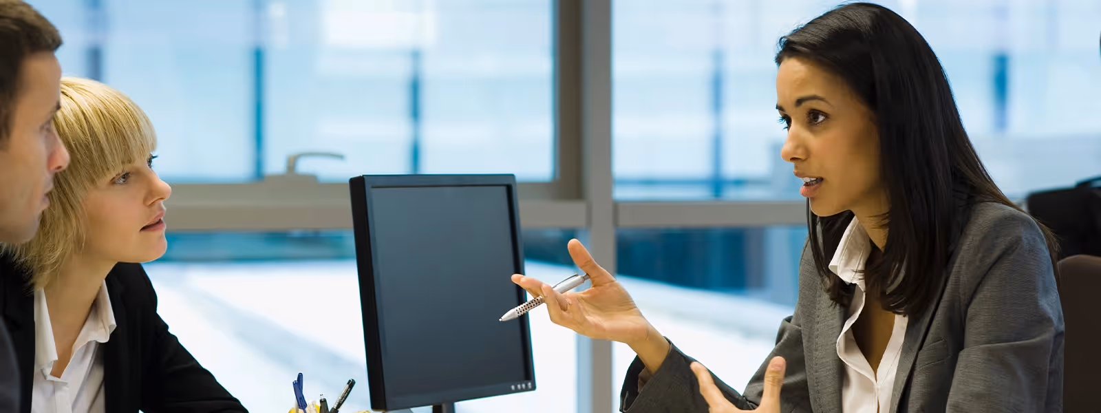 Team meeting to discuss strategic opportunities for portfolio planning