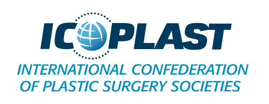 Logo von ICOPLAST, International Confederation of Plastic Surgery Societies.