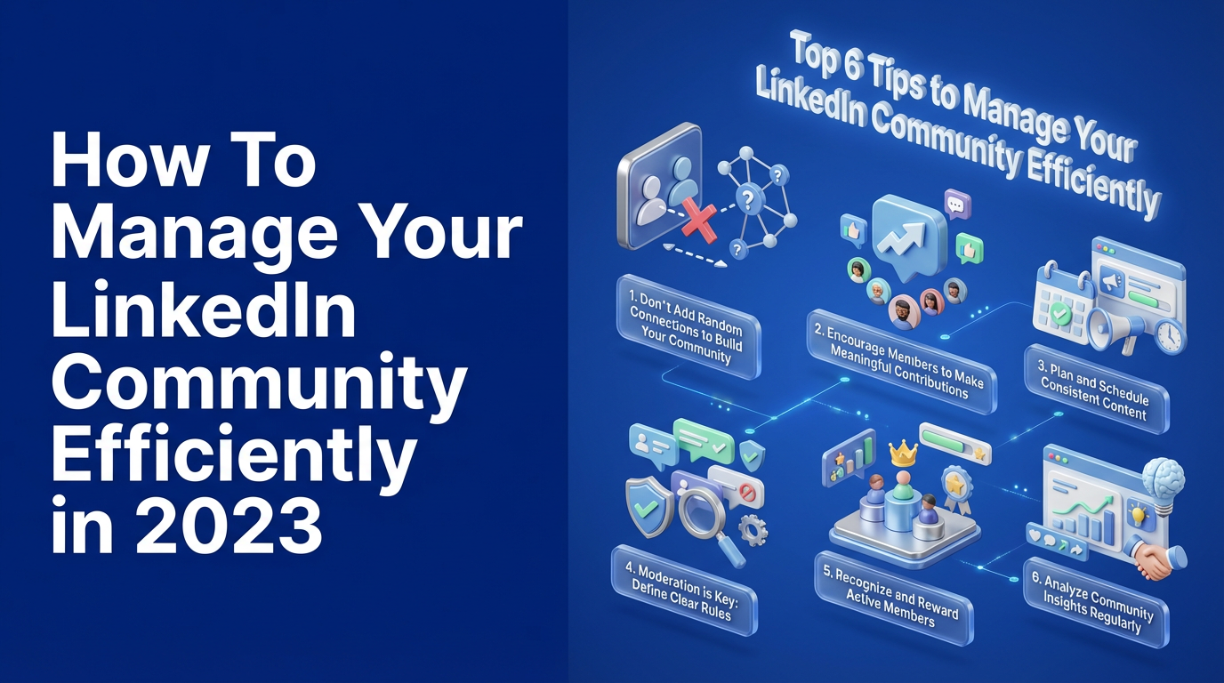 How To Manage Your LinkedIn Community Efficiently in 2023