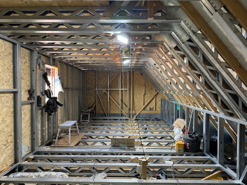 Lightweight steel framing LSF loft conversion by D Rice Installations