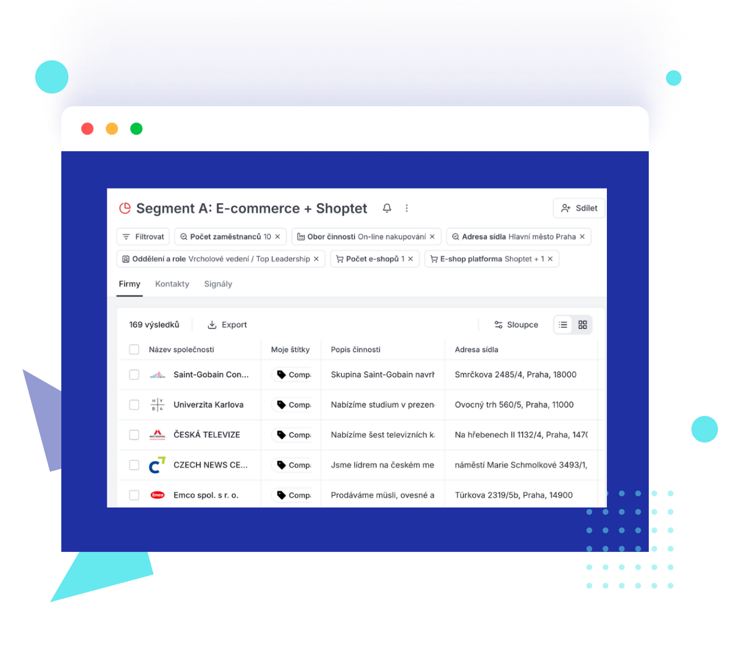 Segmentace trhu v BizMachine pro cílený marketing