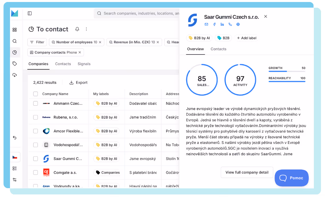 Databáze firem BizMachine