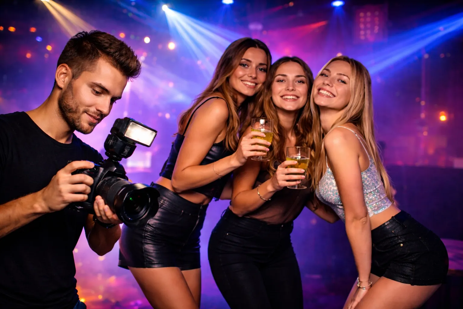 Industrial power plant with multiple chimneys and pipelines under a partly cloudy sky at sunset.