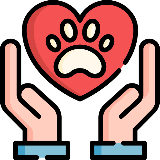 Animal care icon representing professional pet care during transport