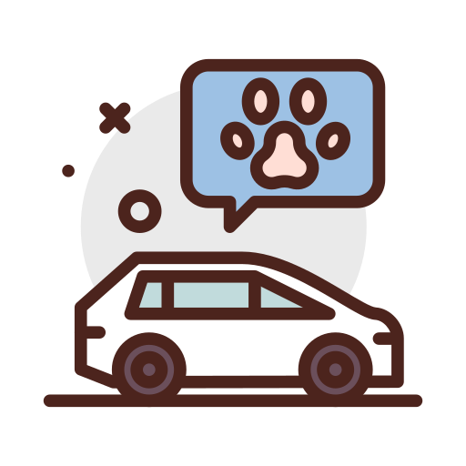Vehicle icon representing private door-to-door pet ground transport