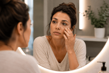 Client receiving facial fillers treatment for volume loss at a med spa in Las Vegas, Nevada
