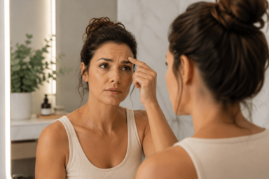 Cosmetic injector administering Botox for forehead lines in Las Vegas, Nevada