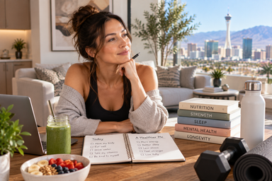 Concierge doctor discussing health and wellness plan with patient in Las Vegas, Nevada clinic