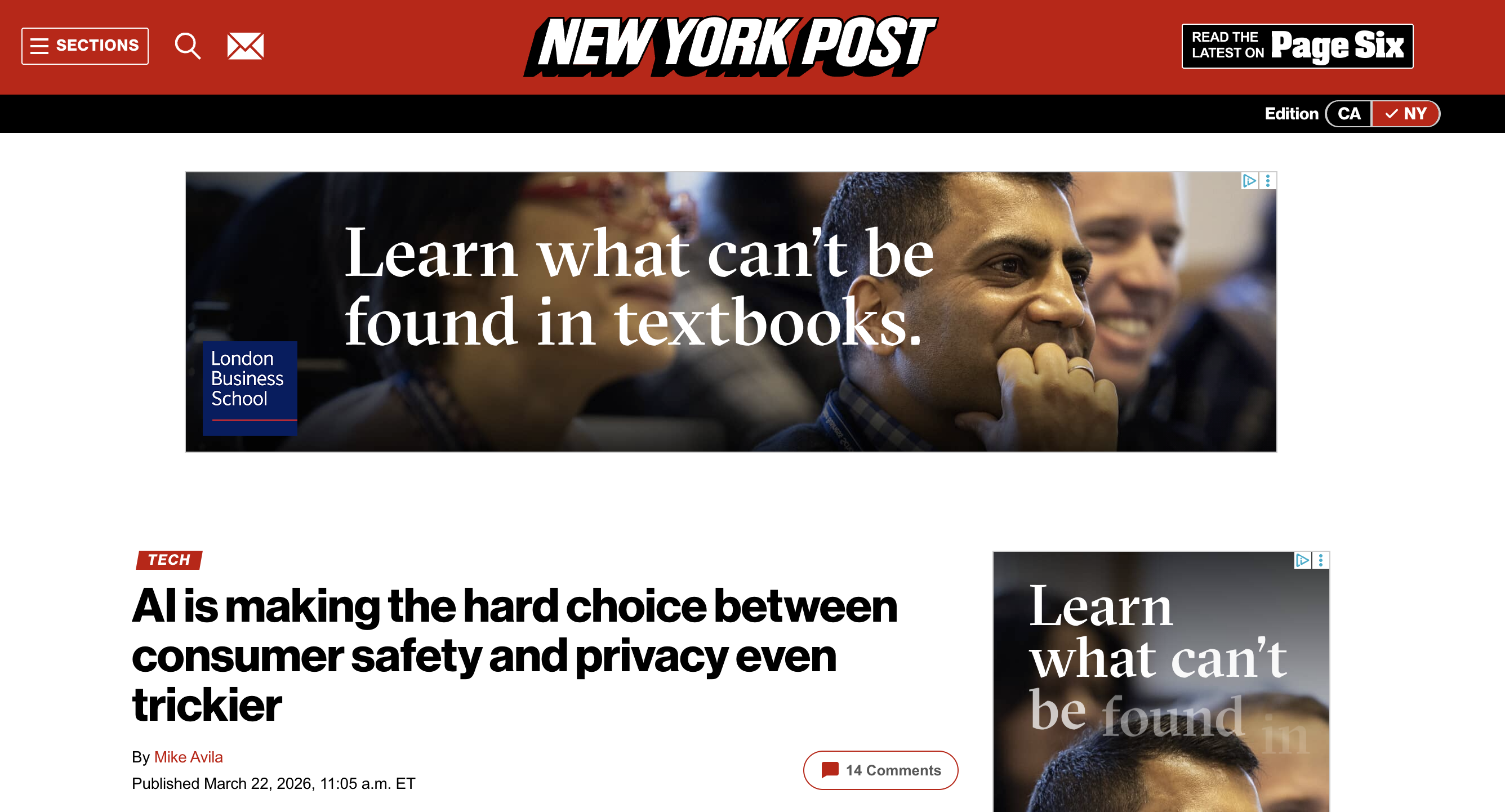 TBD Group speaks to New York Post on AI & Privacy