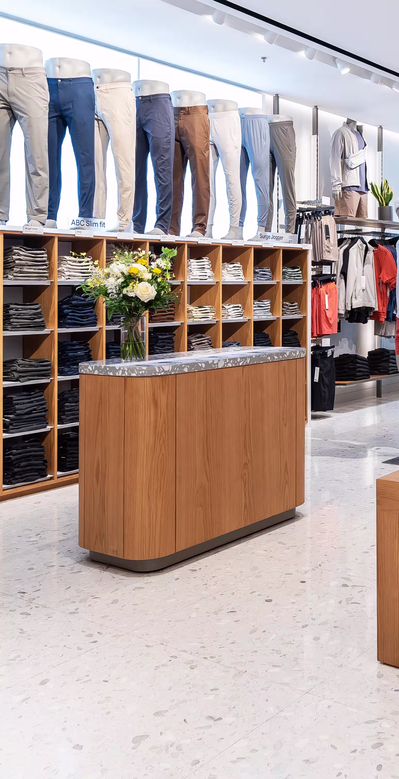 lululemon Pacific Place flagship community table and seating area at Pacific Place Hong Kong designed for in-store programming events