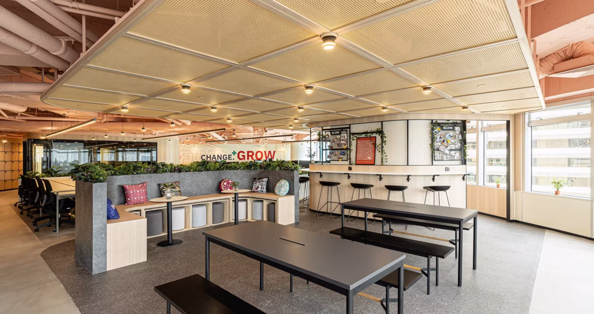 Assembly Global office reception and entrance area in Sheung Wan Hong Kong with branded design elements