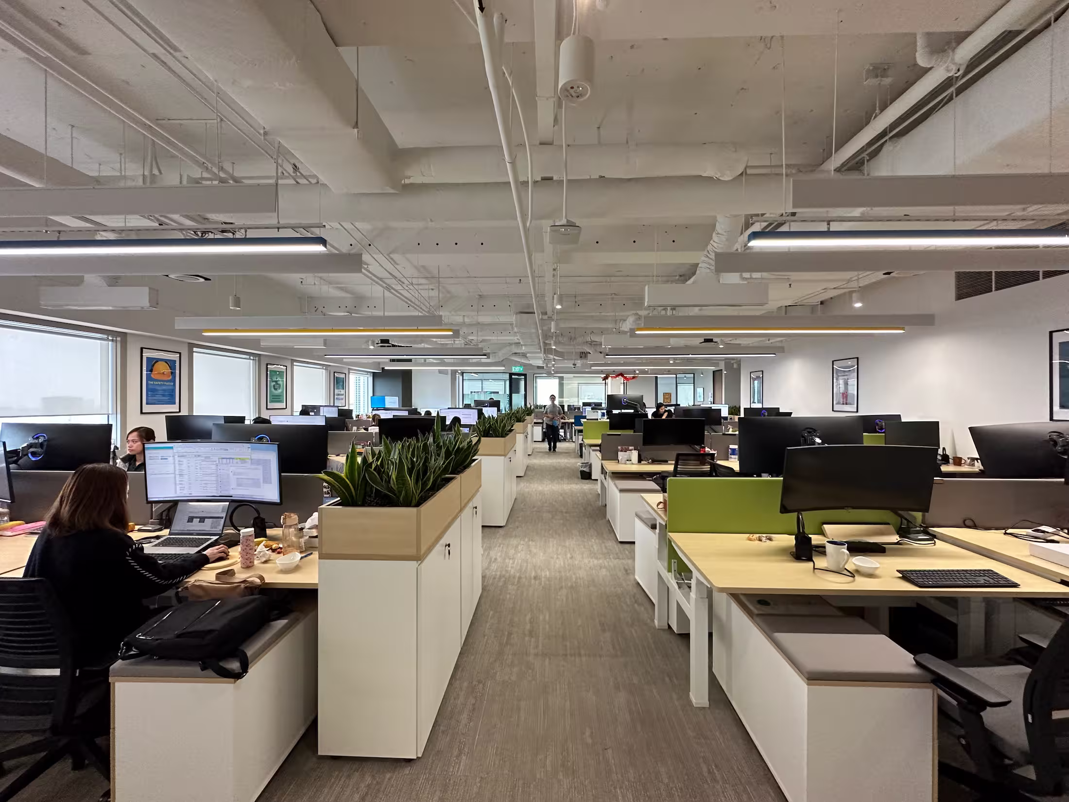 Eastern Pacific Shipping office detail at Millenia Tower Singapore showing material palette and interior finish elements