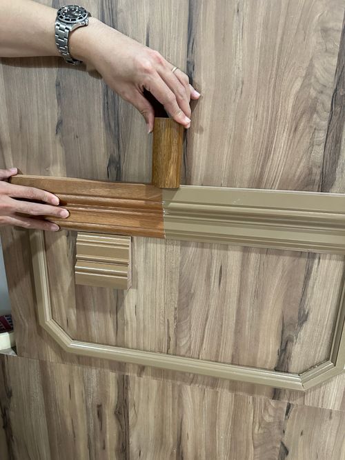 Construction progress photograph of the Oval Restaurant showing the mid-floor partition wall that would eventually house large pocket sliding doors