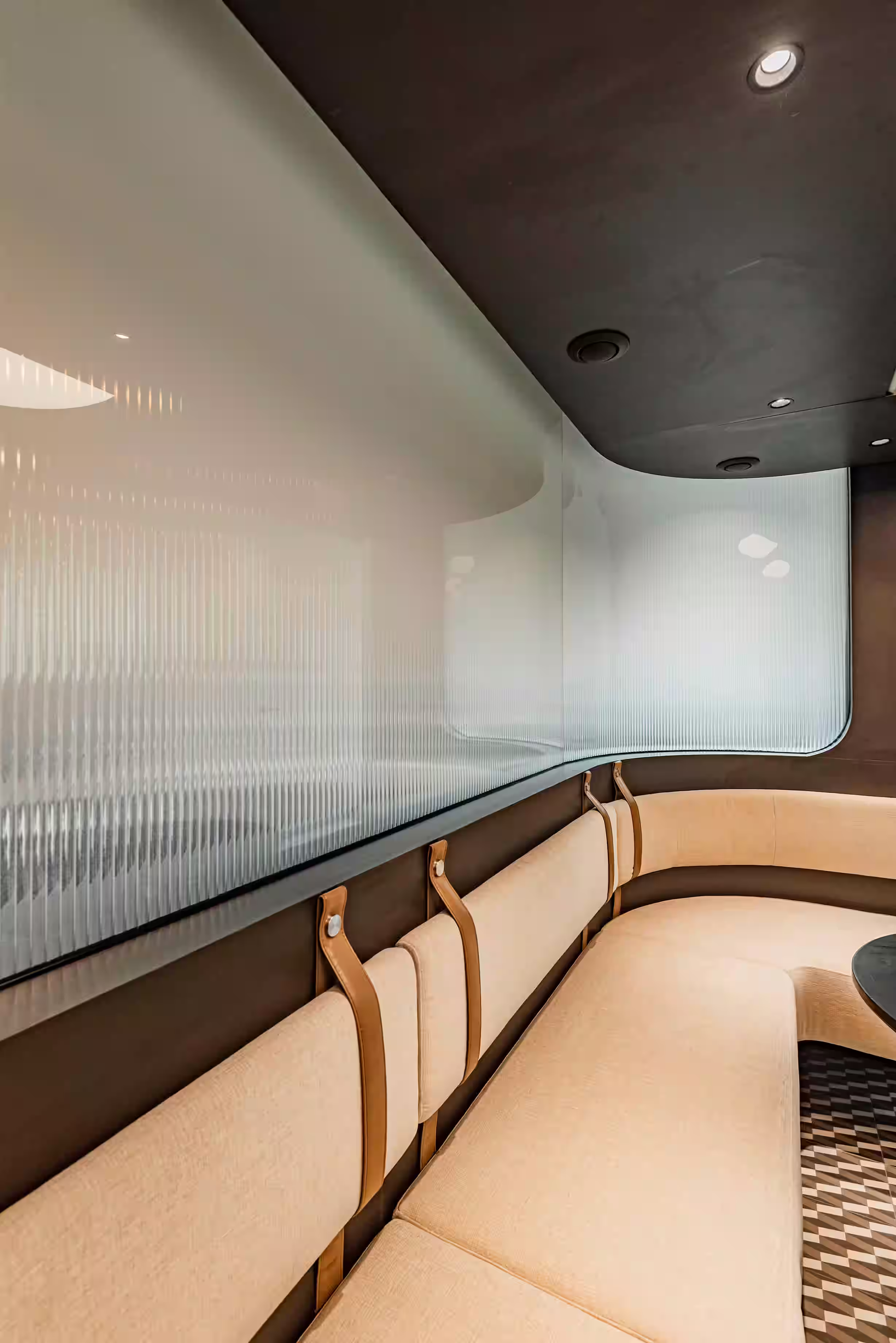 LFCH headquarters corridor and circulation in Sheung Wan Hong Kong showing material transitions and interior wayfinding