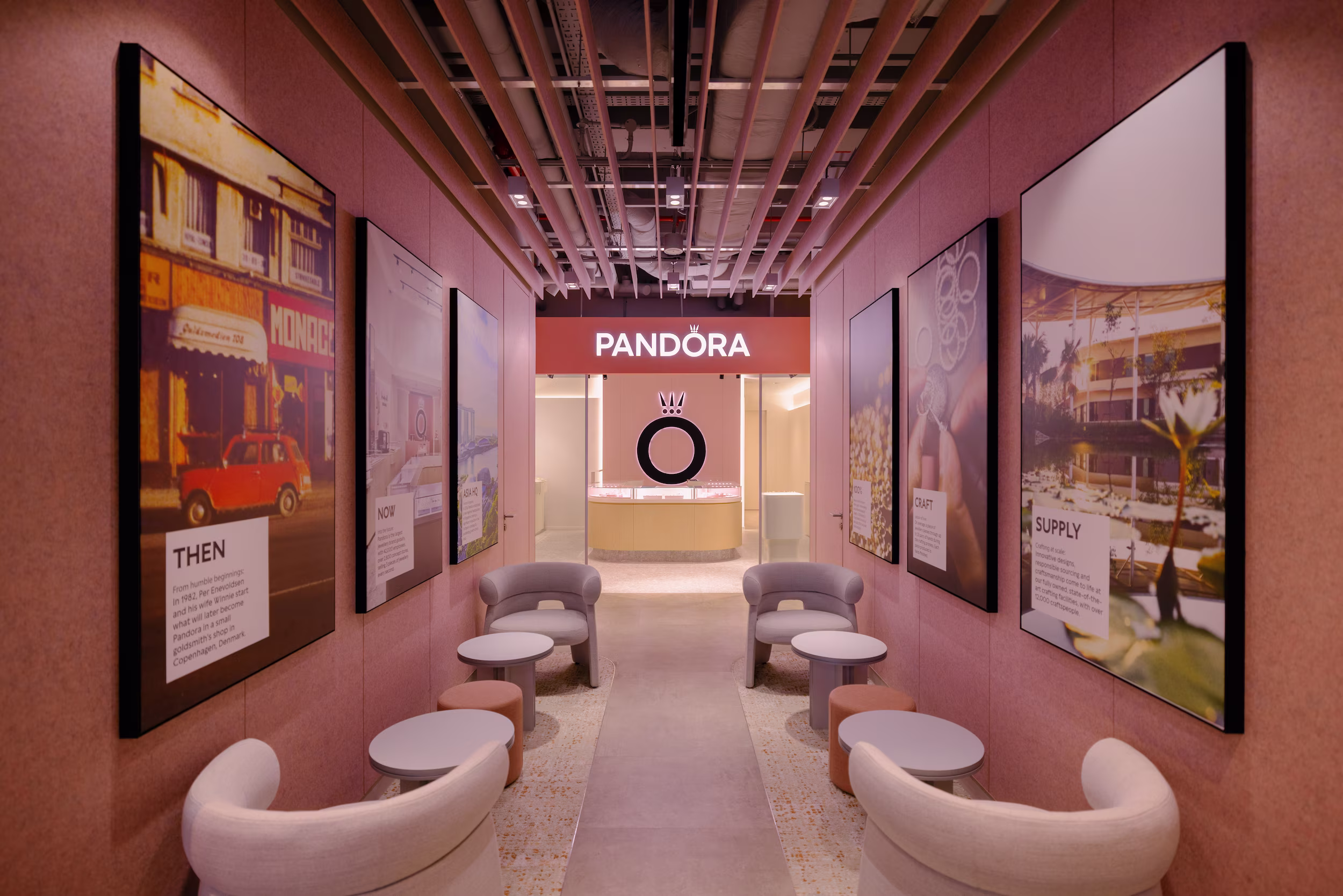 Pandora Asia HQ workplace interior designed by Studio X in Singapore