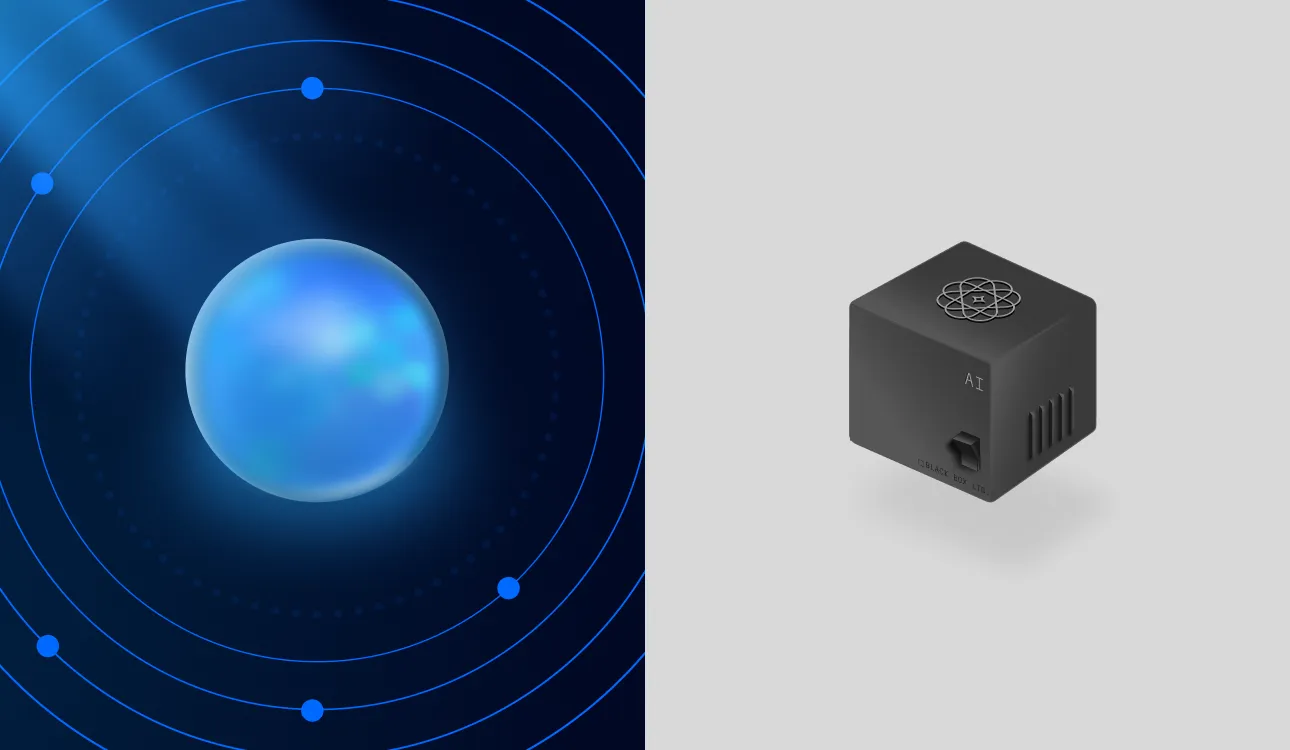 Abstract blue and black waveform with a central glowing horizontal line and light wave patterns above and below.