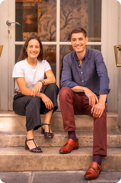 Image des fondateurs de Néo Viager : Alban Augustin et Blanche Bénard