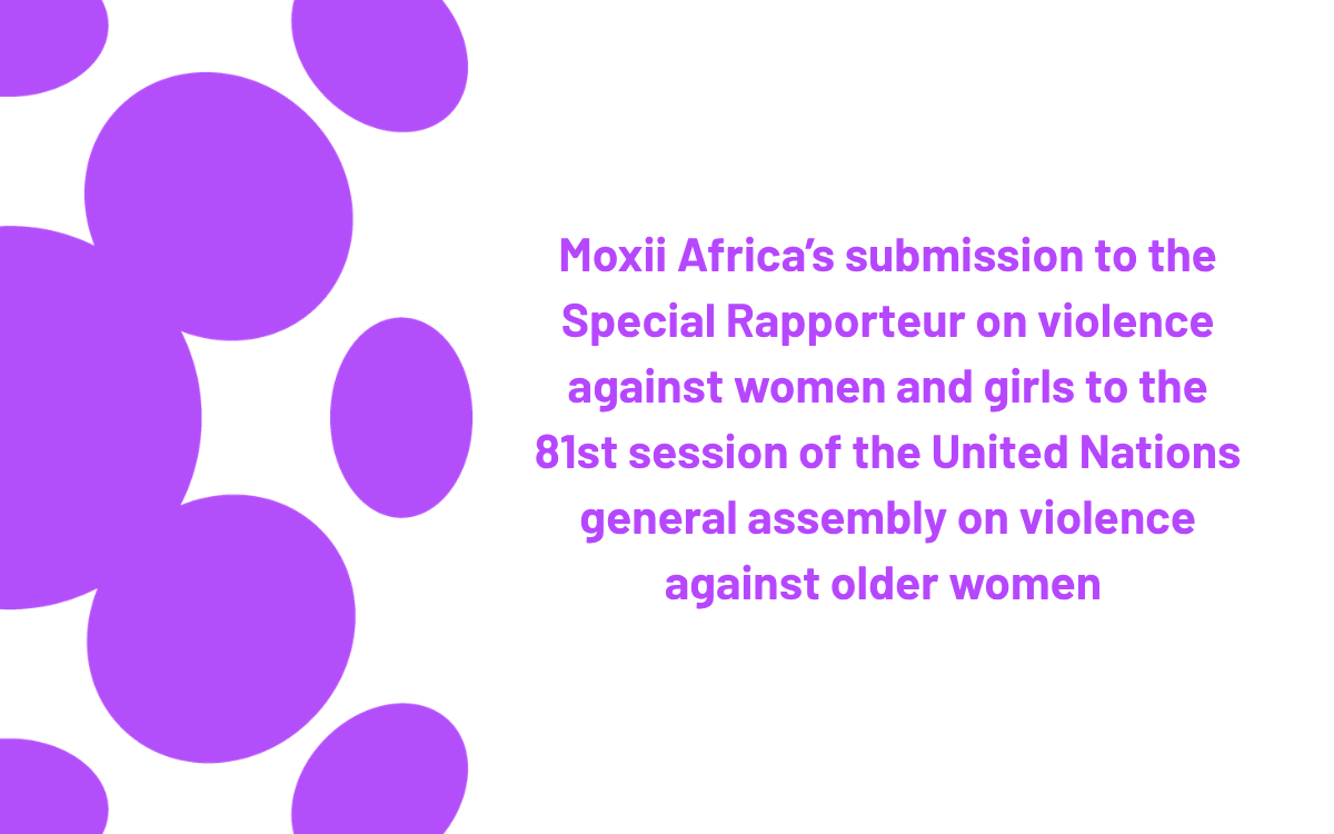 Submission to the UN Special Rapporteur on VAWG: Violence Against Older Women (Apr 2026)