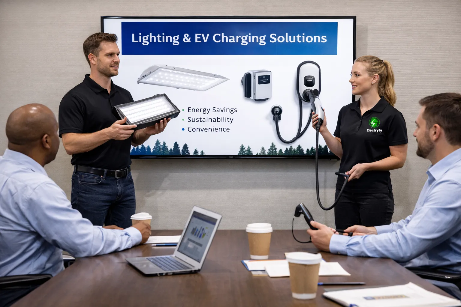 Additional Electrical & Lighting Services with Logo