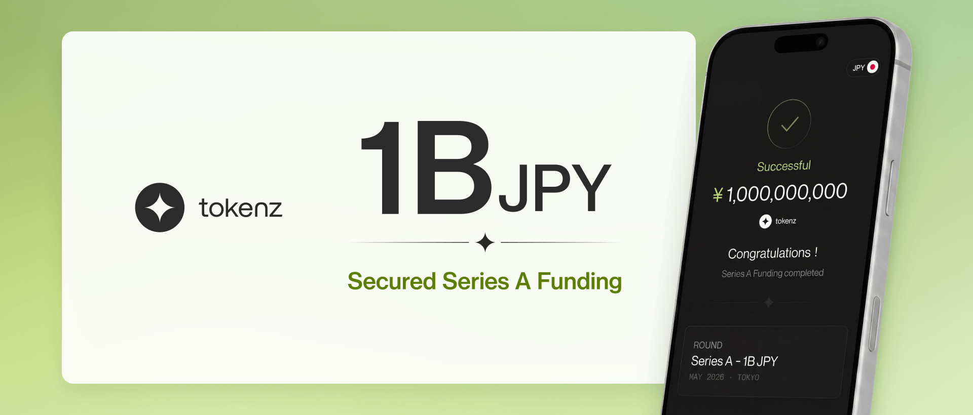 Tokenz Secures Total of 1 Billion JPY in Series A Funding to Support Global Payment
