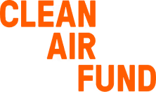 Clean Air Fund logo in bold orange text on white background