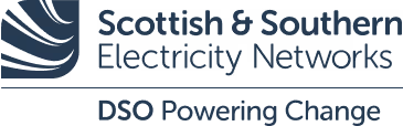 Scottish & Southern Electricity Networks logo with DSO Powering Change tagline