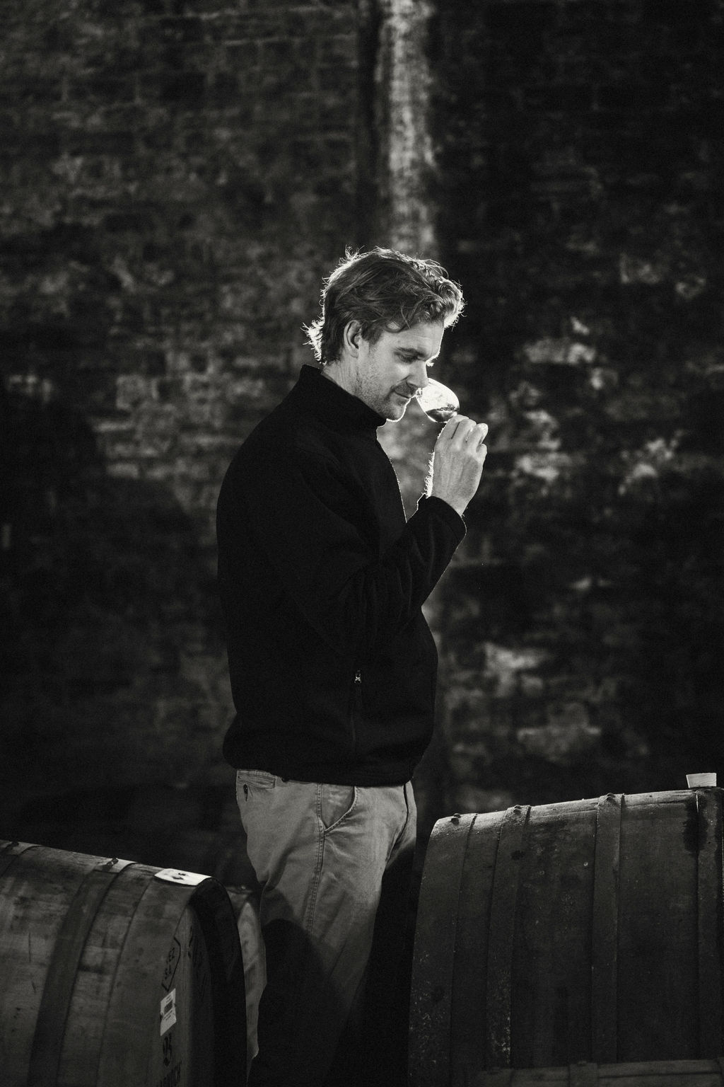 Master distiller Nick Savage nosing a glass of Bladnoch 30 Year Old
