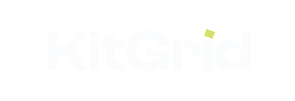 kitgrid logo white text