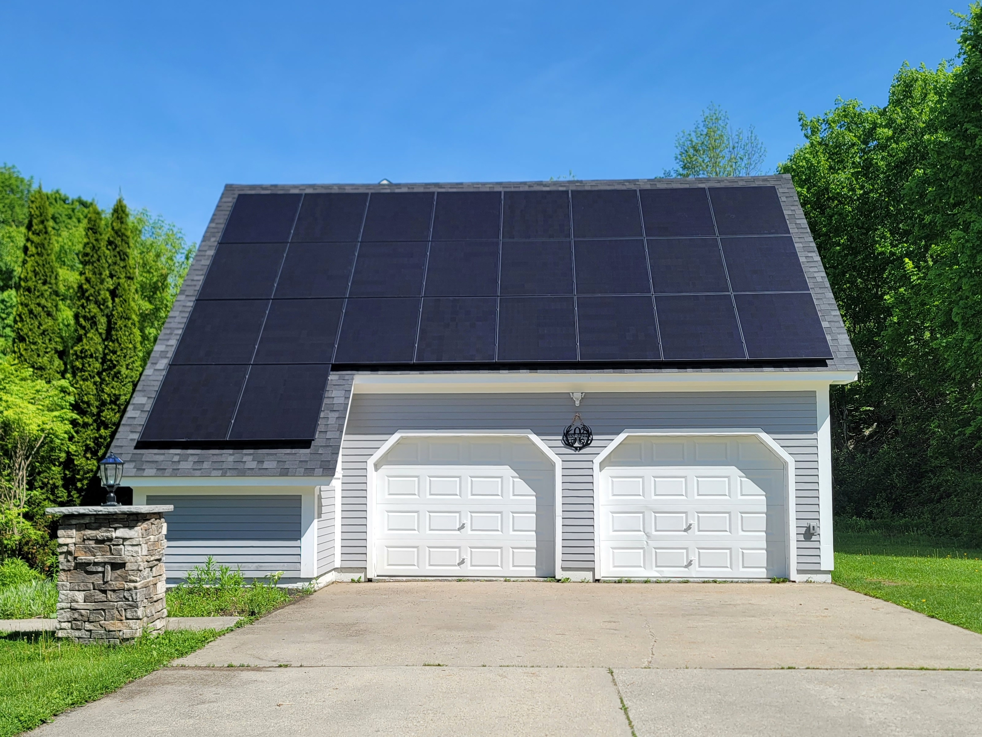 Rooftop solar panel installation in North Adams, MA by New England Solar+Green
