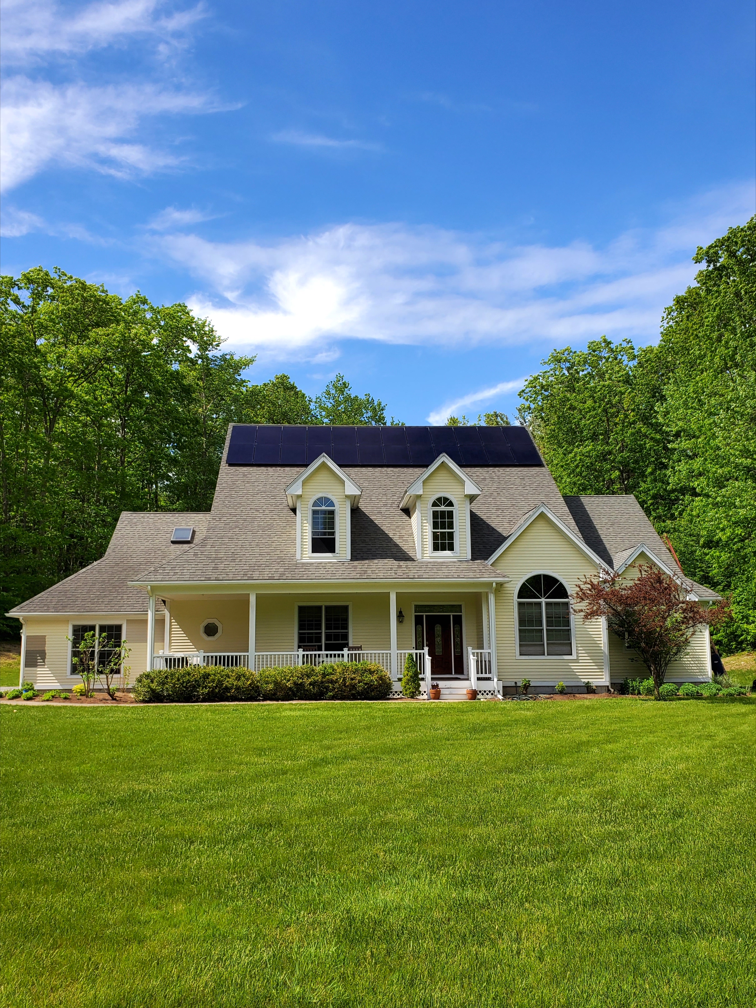 Rooftop solar panel installation in Williamstown, MA by New England Solar+Green