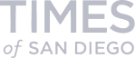 Logo of Times of San Diego newspaper in gray text on white background.