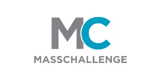 Logo with letters M and C combined and text 'MassChallenge' underneath