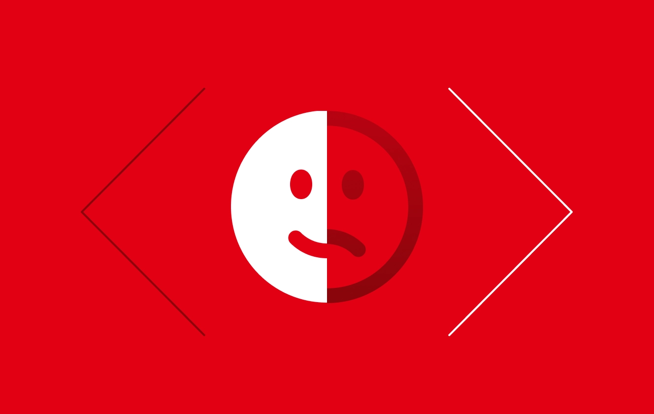 Two developers sit side by side and back to back; a speech bubble of a man indicates a guest post.