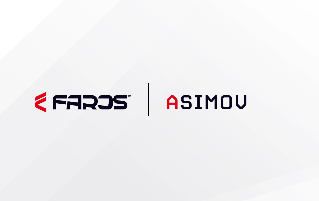 Faros AI Asimov Release banner image evokes the imagery of Isaac Asimov's books, featuring planets, clouds, spacecraft, and a lighthouse