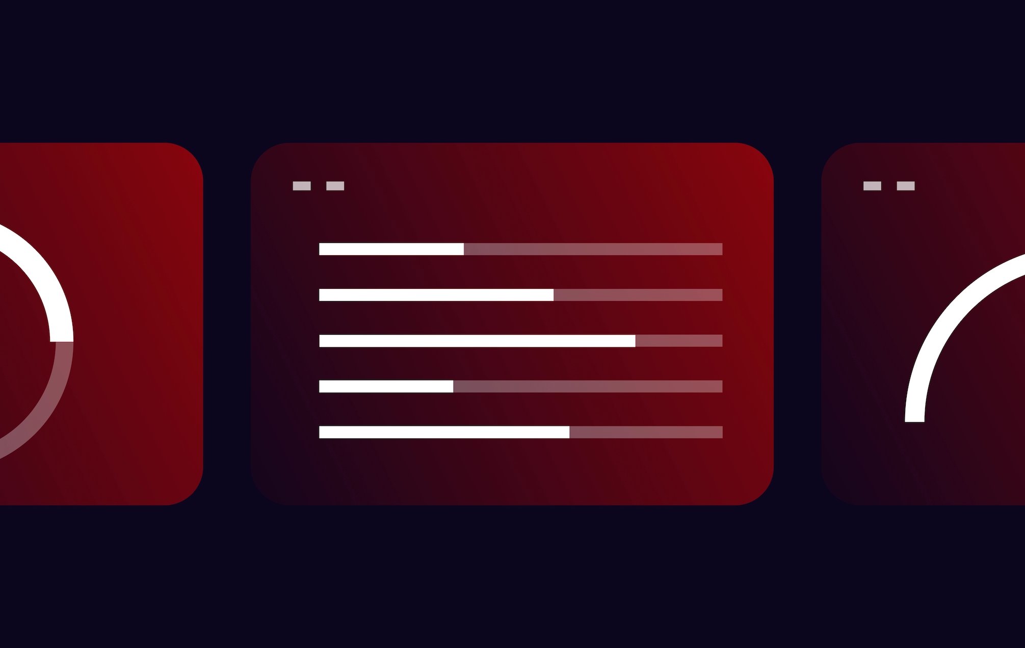 dark background with red and white engineering charts
