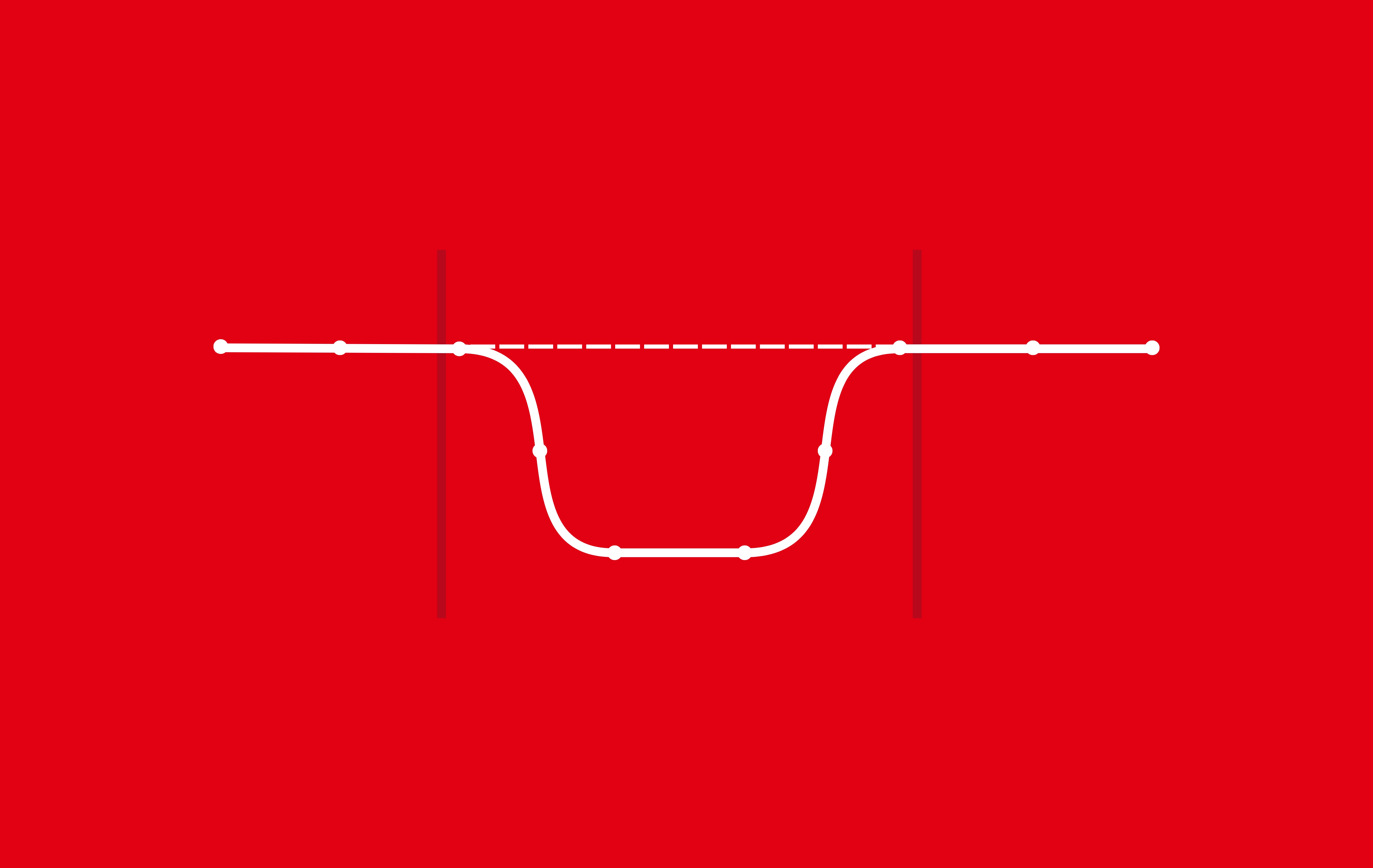 Illustration of a route that drops sharply before returning to its original path, representing rerouting or switching to an alternate AI model or workflow behind the scenes.
