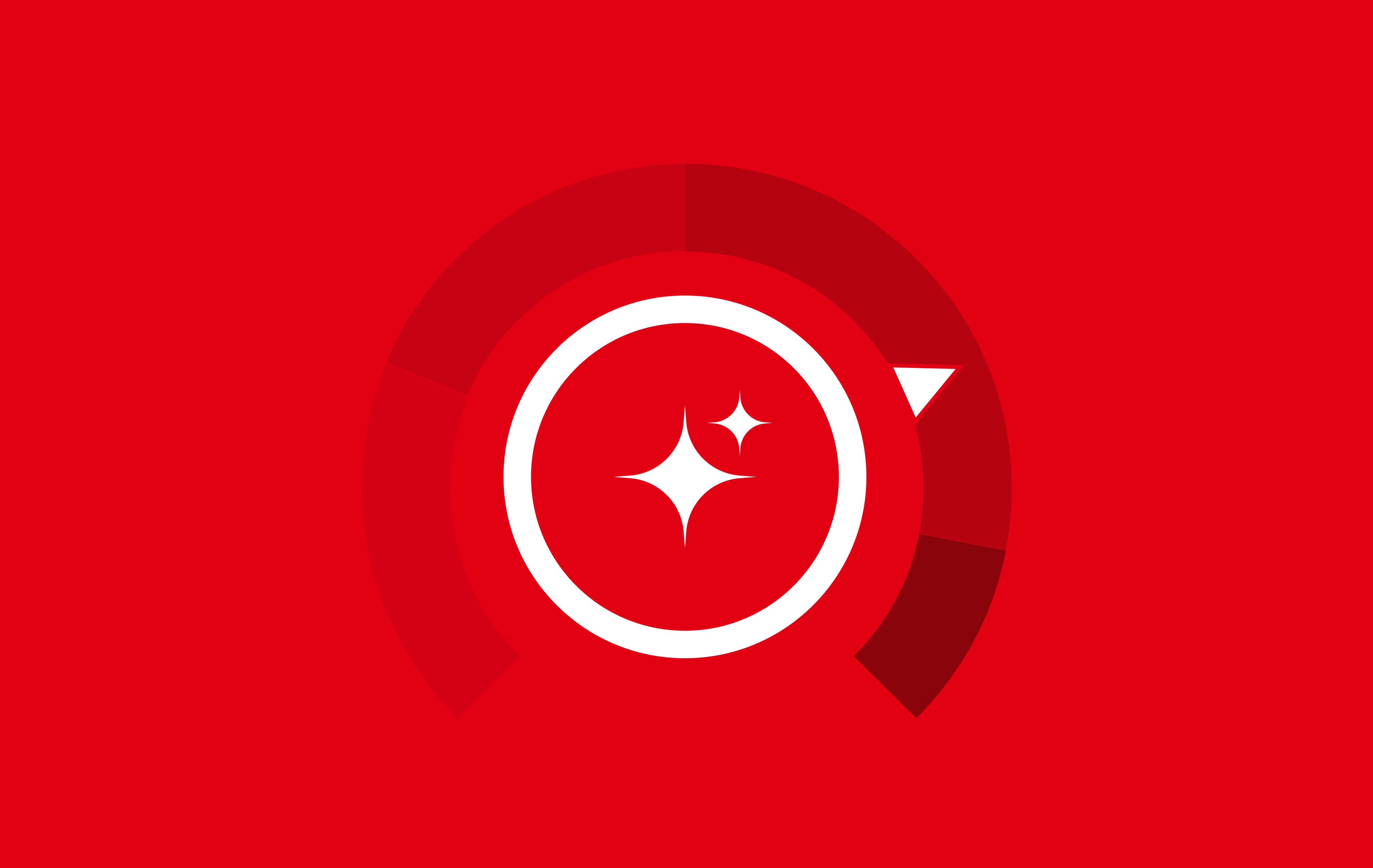 token symbol inside a red gauge on a red background