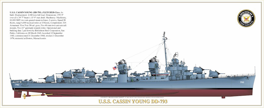 USS Cassin Young at the Boston Navy Yard