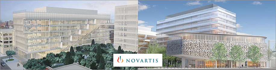 Novartis Cambridge Campus scaffolding
