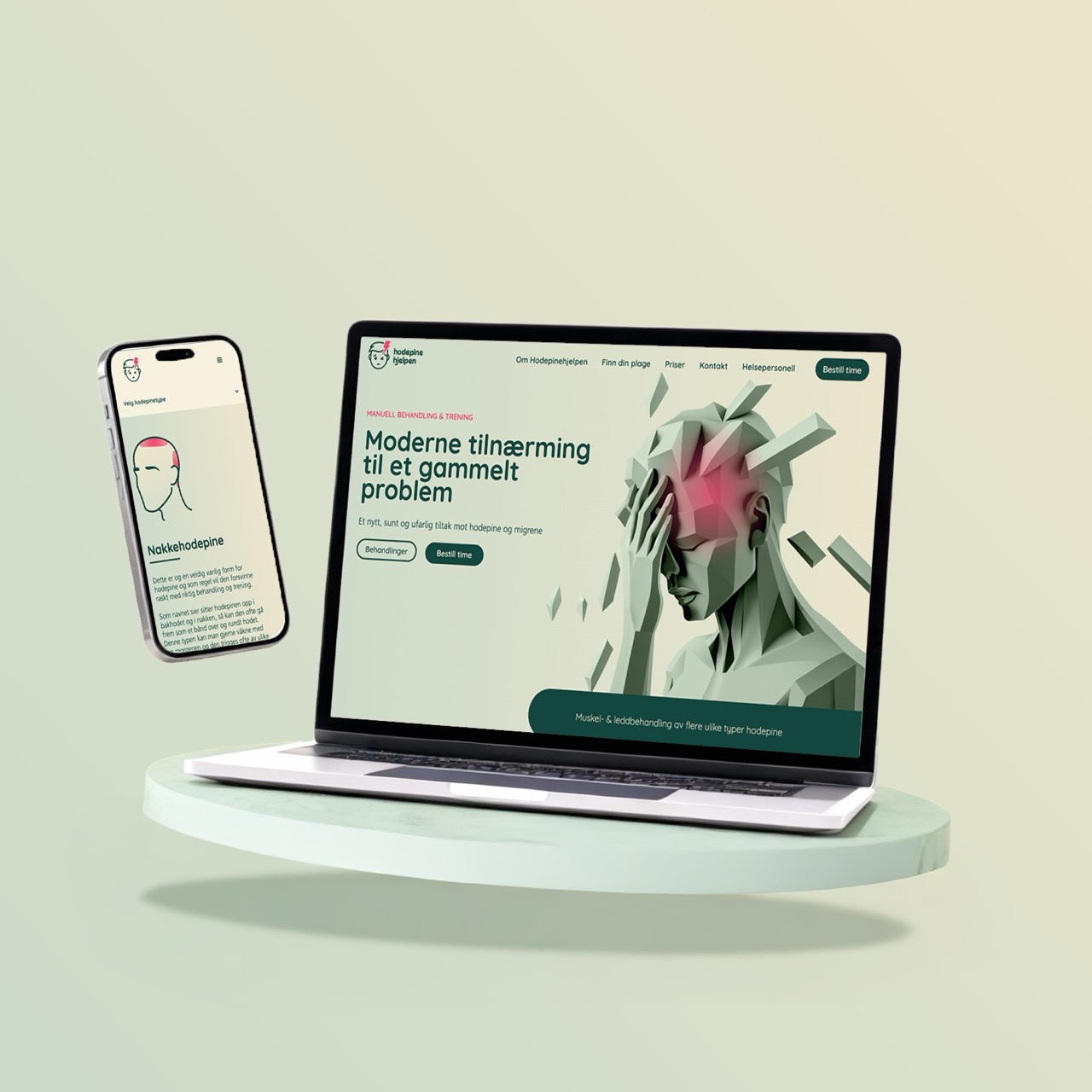 Visuell identitet og web for Hodepinehjelpen