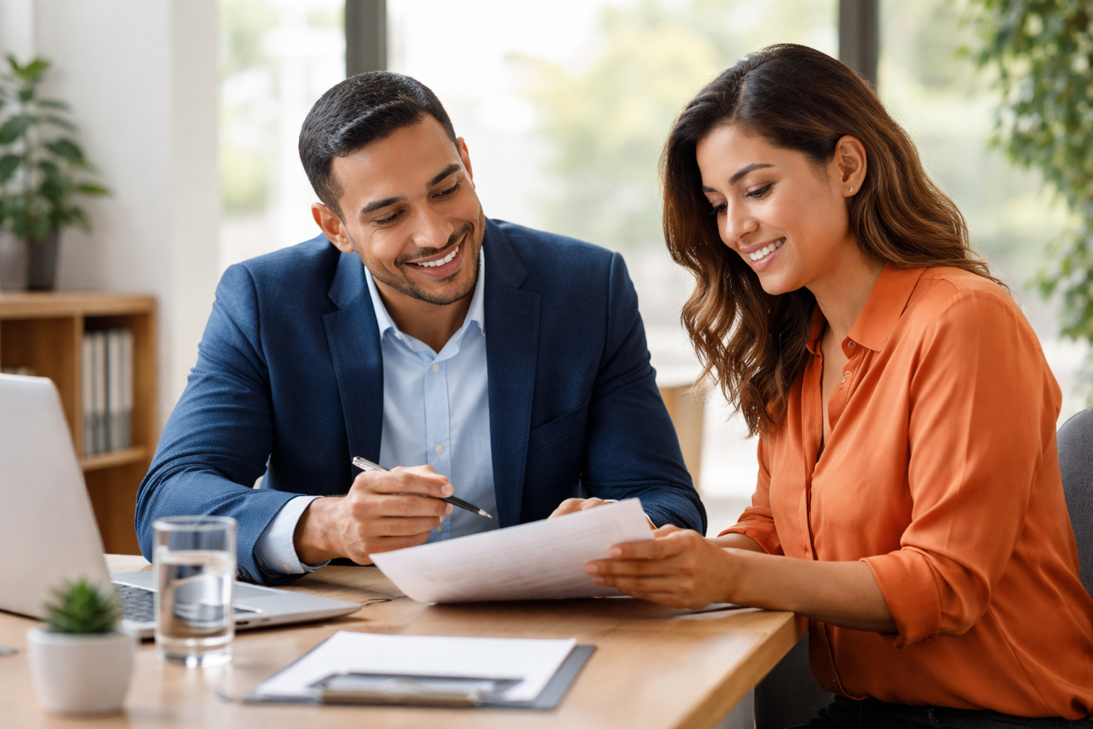 BridgePoint Services representative transparent communication with a female consumer in debt