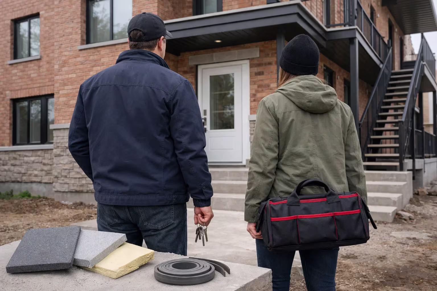 Travaux de rénovation extérieure d’un immeuble locatif avec matériaux d’isolation