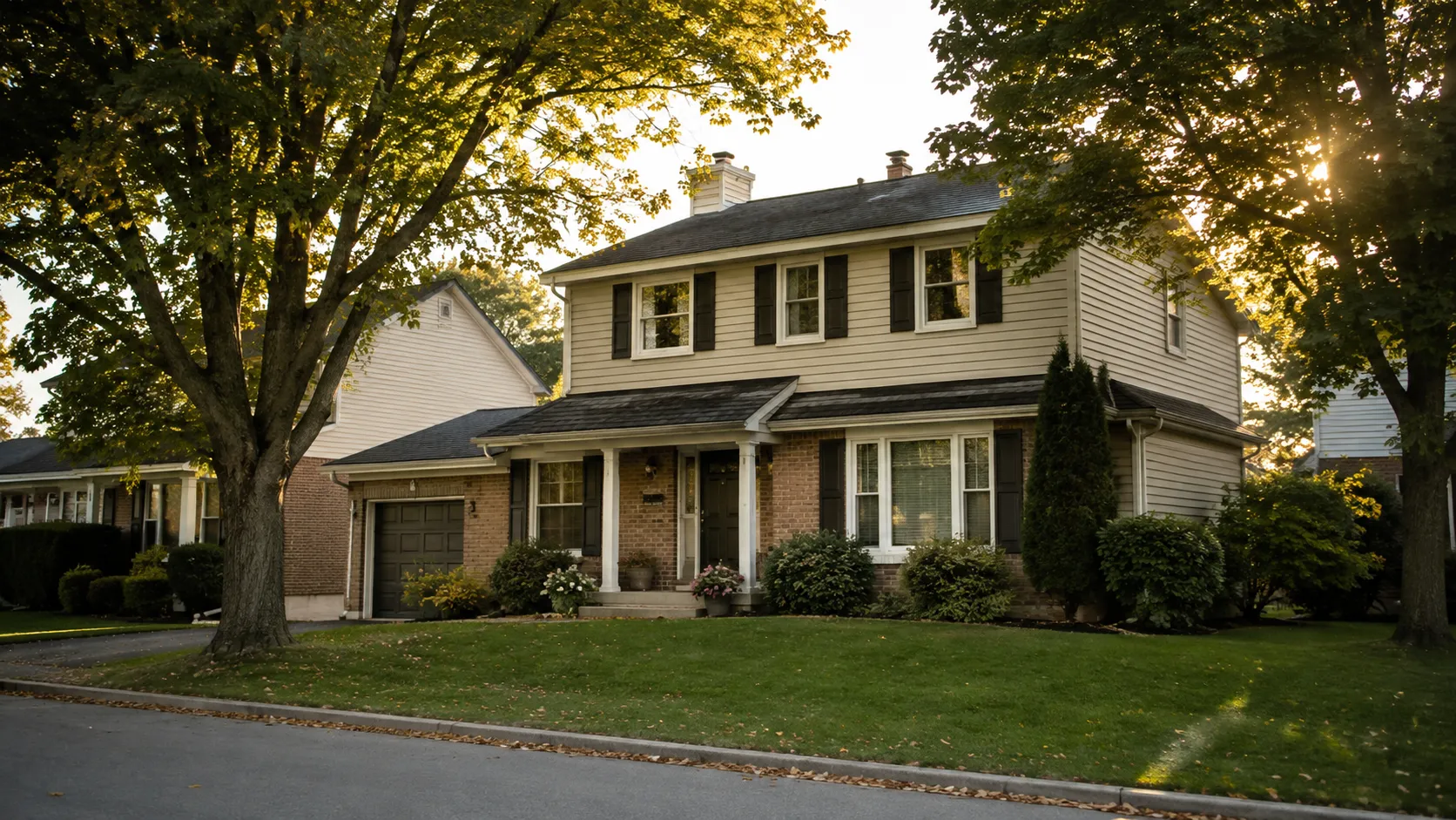 Maison unifamiliale de la Rive-Sud de Montréal illustrant les règles de partage de la résidence familiale selon le statut de couple au Québec